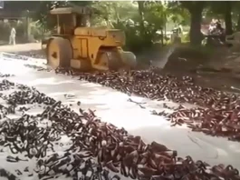 Viral Video: JCB crushes Beer worth Rs. 1.5 crore in Madhya Pradesh's Bhopal