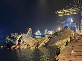 Viral Video: A large ship sinks at Turkey Port while unloading cargo