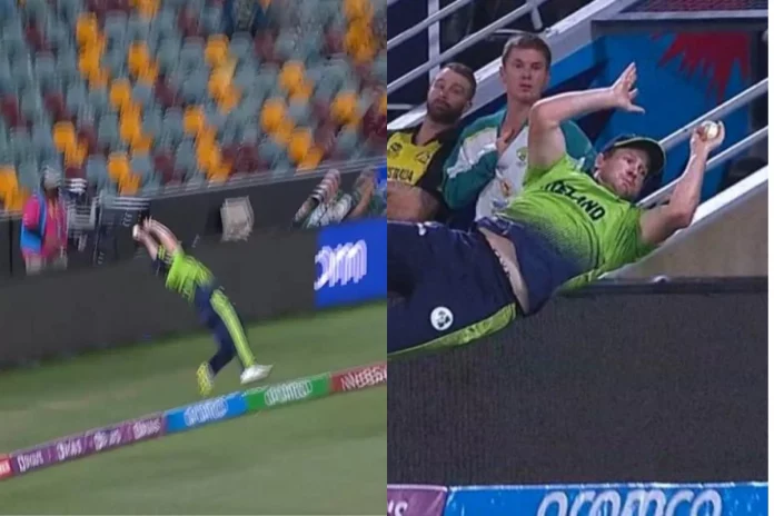 AUS vs IRE Barry McCarthy's unbelievable fielding effort stuns the crowd and world; Fans hail him as 'Superman' Watch Video AUS vs IRE Barry McCarthy's unbelievable fielding effort stuns the crowd and world; Fans hail him as 'Superman' Watch Video