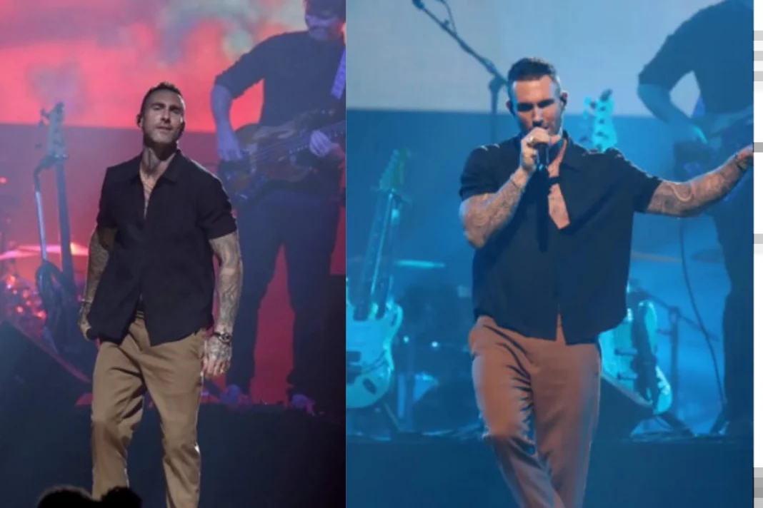 Adam Levine Amidst the cheating allegations, Artist makes his first public appearance