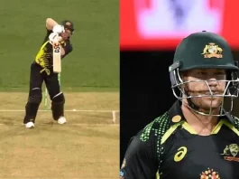 David Warner Australian opener hits a six with minimal force; Netizens praise him for skills Watch Video