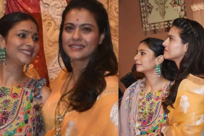 Dussehra 2022 Kajol leans in Bhakti; Visits Durga Puja Pandal with sister to take blessing Watch Video