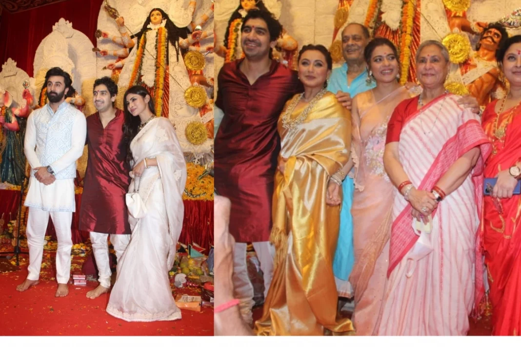 Dussehra 2022 Ranbir Kapoor, Jaya Bacchan, Kajol, Mouni Roy come together to celebrate Durga Puja See Photos here