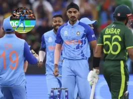 IND vs PAK Arshdeep Singh does his magic again ! Gets Babar Azam for a duck on his first WC ball Watch Video