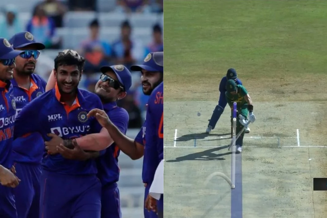 IND vs SA 2nd ODI Debutant Shahbaz Ahmed takes maiden wicket with a stunning delivery Watch Video
