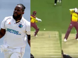 Kyle Mayers An incredible 105 metre six and Netizens can't keep calm; Gautam Gambhir and Adam Gilchrist react