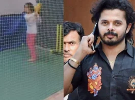 S Sreesanth Former pacer shares photos of his daughter playing extraordinary shots of THIS legendary batsman