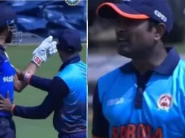 Syed Mushtaq Ali Trophy Ambati Rayudu and Sheldon engage in a heated spat during the match Watch Video