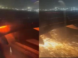 Viral Video Huge accident prevented ! Bengaluru-bound IndiGo flight's engine catches fire after taking off; Stopped instantly