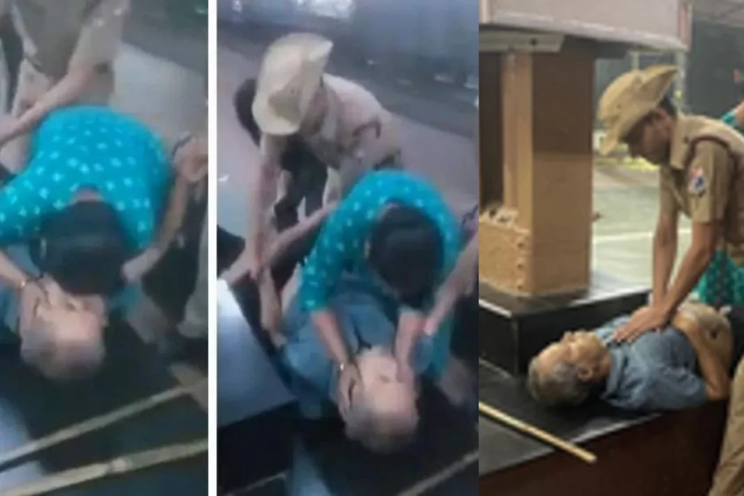 Viral Video Man gets a heart attack during train travel; Wife saves with immediately giving CPR
