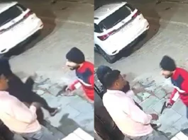 Viral Video No fear of law ! Three men steal a 'Fortuner' car in national capital Delhi on gunpoint