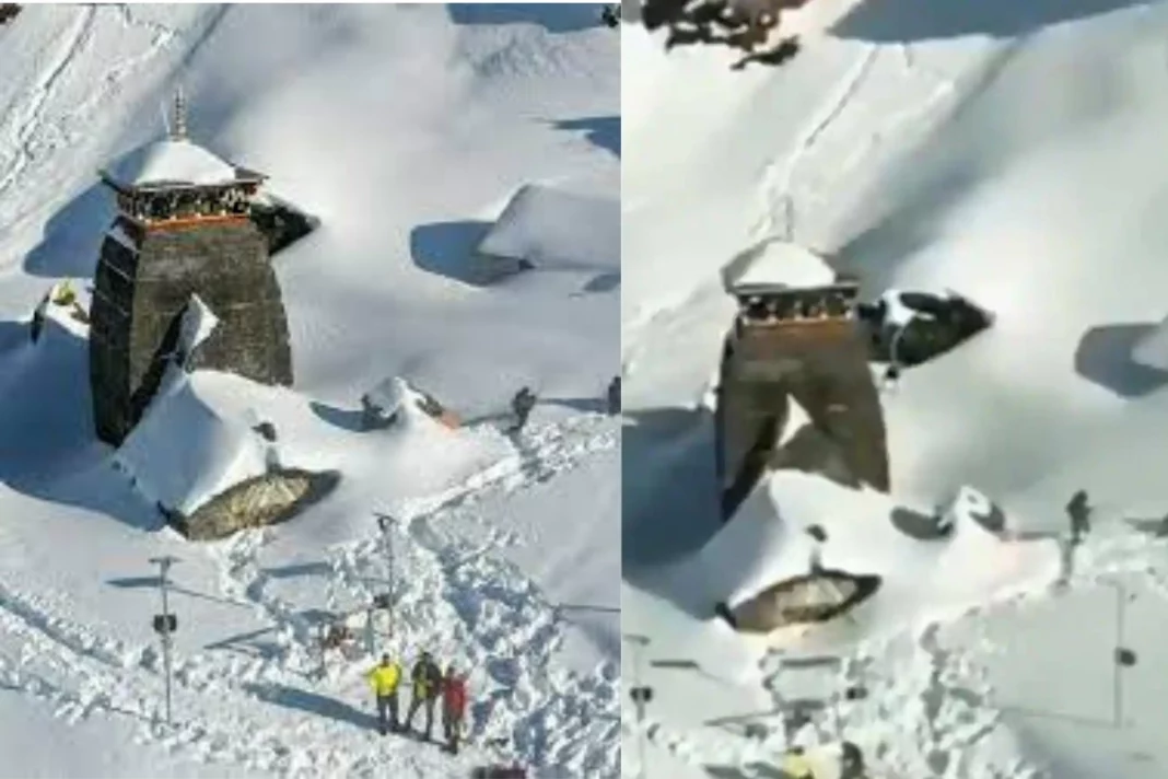 Viral Video Snow-Clad Tungnath Shiva Temple in Himalayas is breath-taking, the scenic beauty will mesmerise you