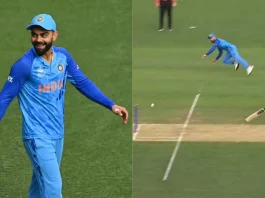 Virat Kohli A Bullet-throw and one-hand catch near rope by King Kohli sets internet on fire; Watch Video