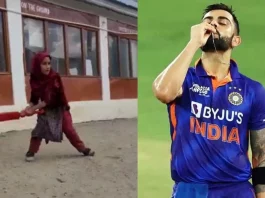 Virat Kohli Class 6th Ladakh girl batting like a pro leaves Netizens admiring; Aspires to play like King Kohli Watch Video