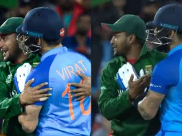 IND vs BAN, T20 World Cup 2022 Moment of the match ! Virat and Shakib hug each other in middle for THIS reason Watch Video