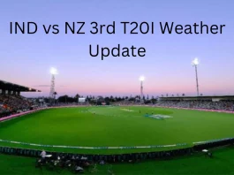 IND vs NZ 3rd T20I Weather Update