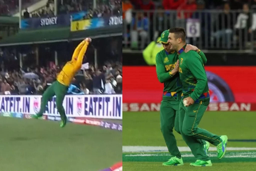 Rilee Rossouw South African star's one-handed catch near the ropes stuns the world Watch Video