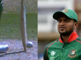 Shakib Al Hasan Shocking Skipper's dismissal stuns cricket community with umpire's decision Watch Video