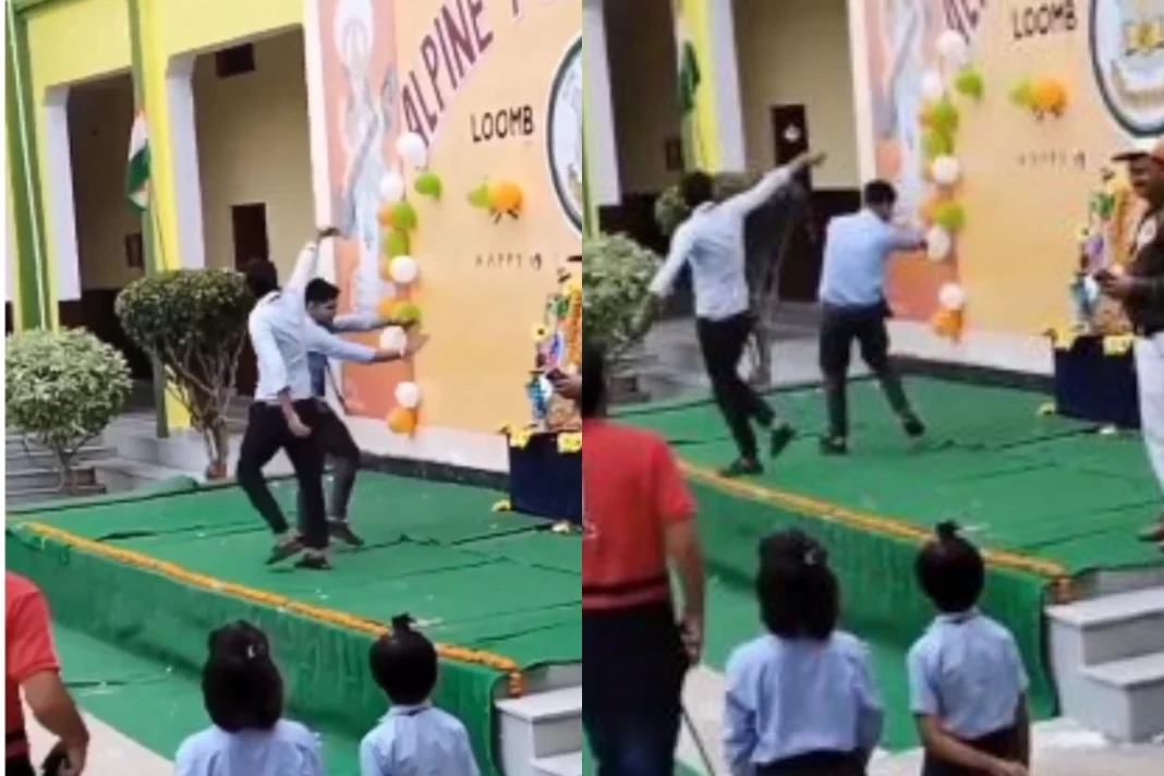 Viral Video School, Not a dance bar Excited student throws cash on friend's dance; What happened next is amusing