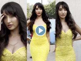 Nora Fatehi Video: Bollywood Diva attracts all eyes with her Shiny Yellow Dress, Video will make you her fan