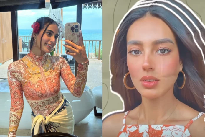 Iqra Aziz beachwear look