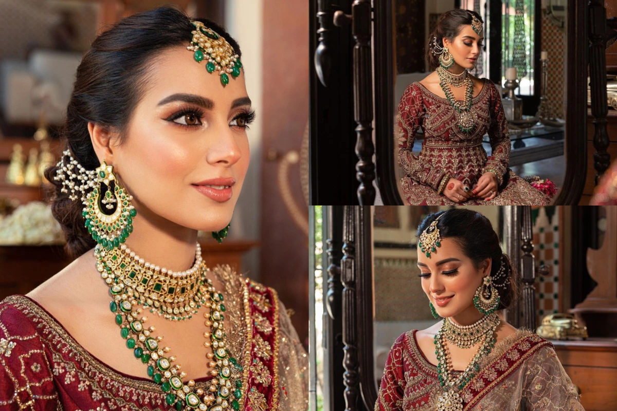 Pakistani actress: Iqra Aziz exudes royalty in a golden and maroon ...