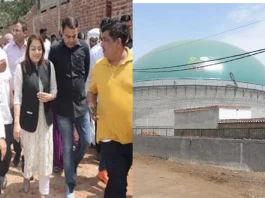 Shelly Oberoi inspects biogas plant