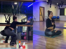 The 49-year-old diva Malaika Arora, known for her fitness-centric lifestyle, left fans and fitness enthusiasts in awe as she effortlessly demonstrated her flexibility and agility