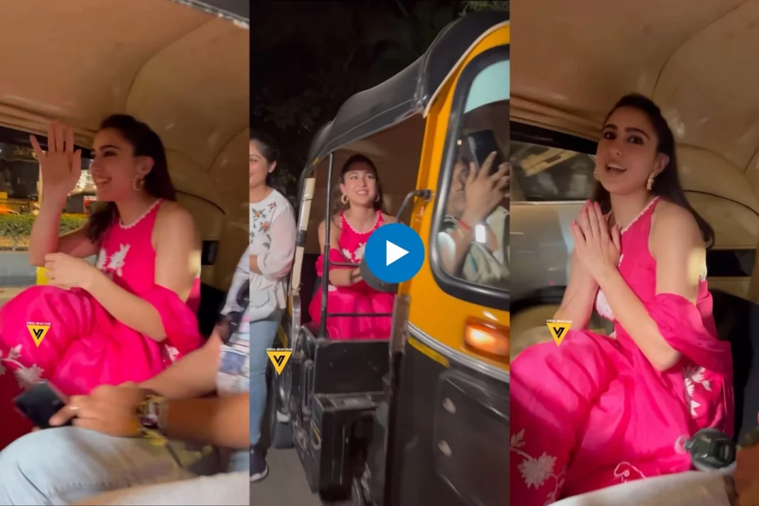 Sara Ali Khan ditches car and takes an auto to head back home