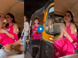 Sara Ali Khan ditches car and takes an auto to head back home