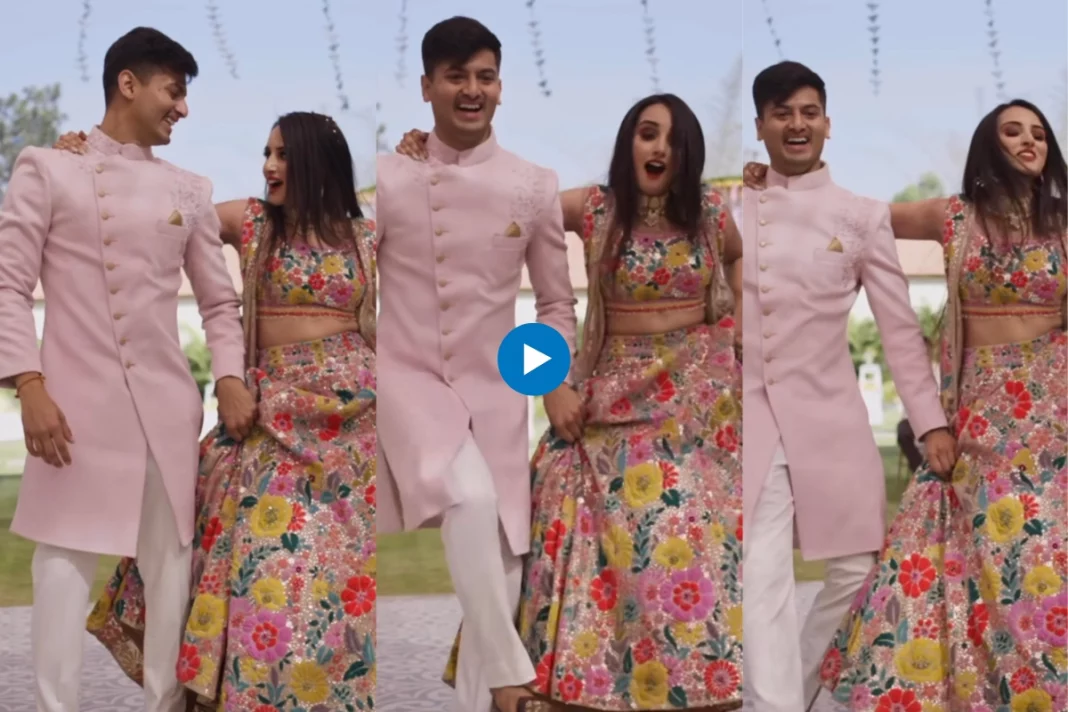 Viral dance video of bride and groom dancing on the song 'Naatu Naatu'