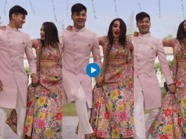Viral dance video of bride and groom dancing on the song 'Naatu Naatu'