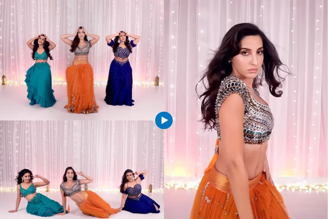Girls' along with Nora Fatehi dancing on the beats of 'Kusu Kusu'