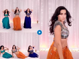 Girls' along with Nora Fatehi dancing on the beats of 'Kusu Kusu'