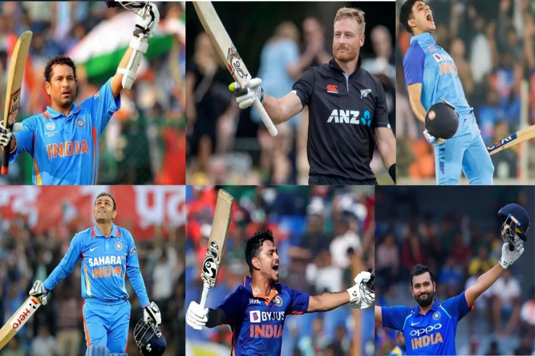 Find out the Cricket Record of who scored the first double hundred in the ODI format of cricket. Read the full list here.