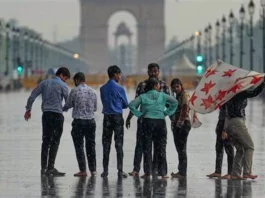 On Monday, the city received light showers providing respite after hot temperature recorded on Sunday.