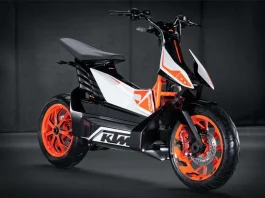 KTM Electric Scooter spotted while being tested for the first time, likely to be produced in India, all we know