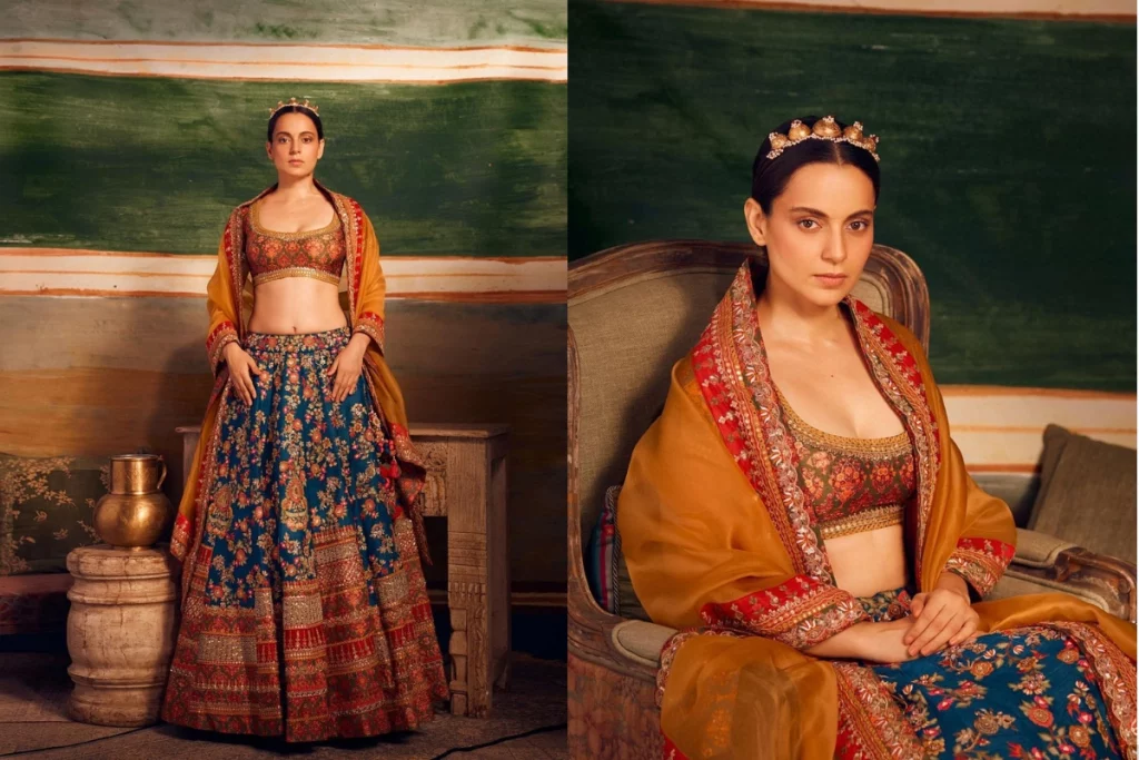 Kangana Ranaut, known for her impeccable fashion sense, shared a series of photos in which she looked nothing short of royalty