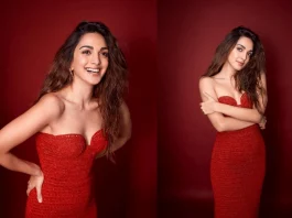 Kiara Advani in red dress