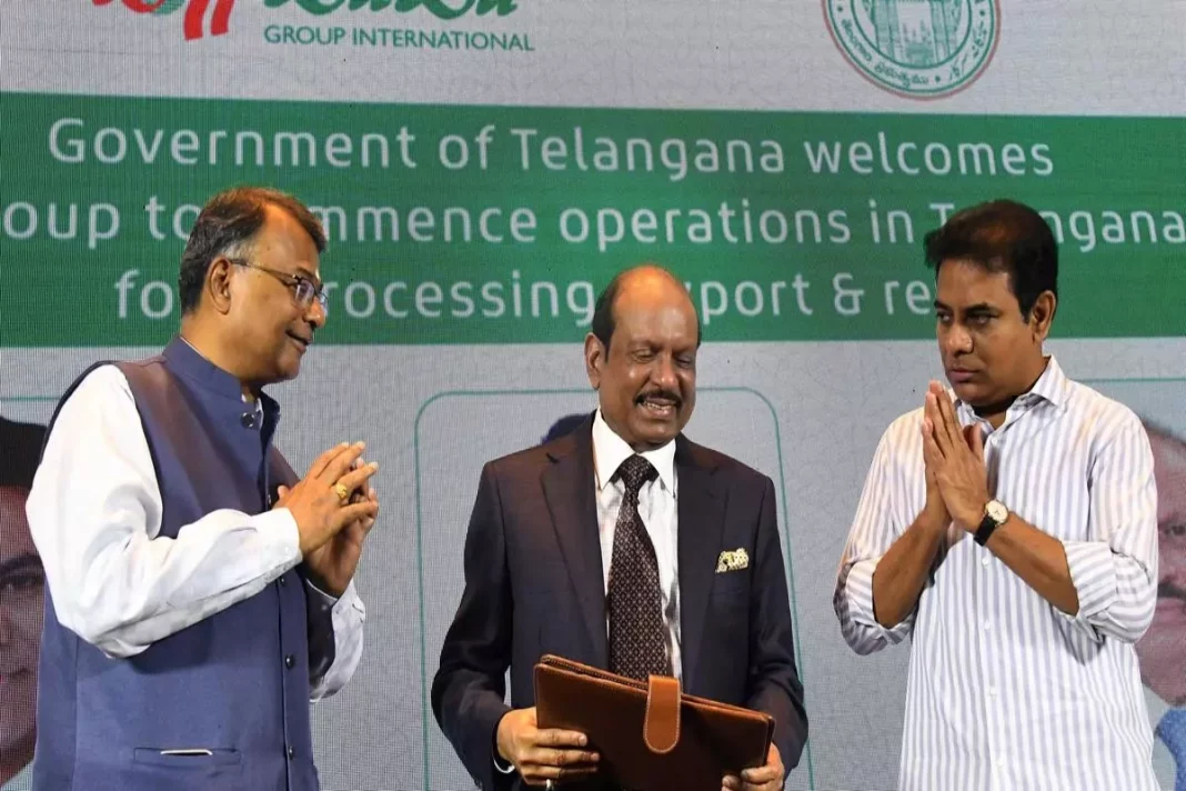 The Abu Dhabi-based firm has sought huge investments in Telangana's agricultural processing industry.
