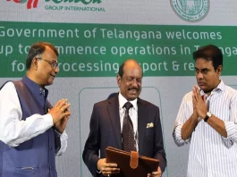 The Abu Dhabi-based firm has sought huge investments in Telangana's agricultural processing industry.