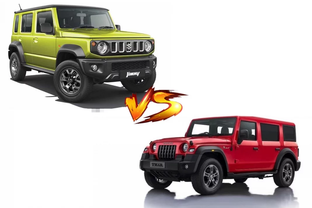 Maruti Suzuki Jimny vs Mahindra Thar 5 Door: Two of the most rugged off roaders in India compared head on, read before you buy