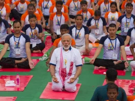 Modi doing Yoga