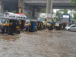 Rainfall has disrupted normal life in the city.