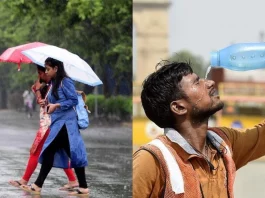 Rain and heat in India