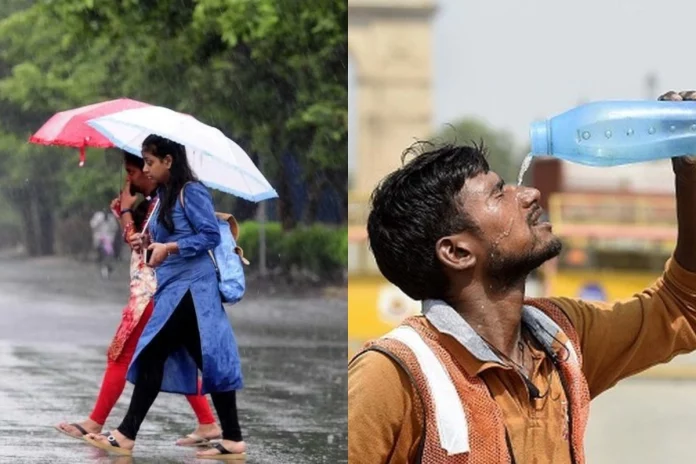 Rain and heat condition Rain and heat in India
