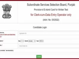 PSSSB Clerk Admit Card 2023