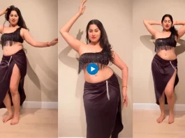 The video features the talented belly dancer Shreya, gracefully grooving in a scintillating black outfit that accentuates her every move