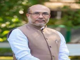 Biren Singh returned to Manipur after returning from an all-party meet in Delhi.