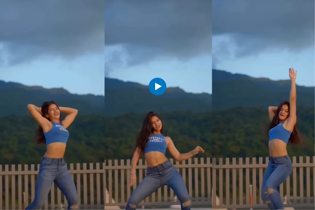 A girl dancing on ‘Kamar Teri Left Right Hale’ with breathtaking mountains as her backdrop is taking the internet by storm